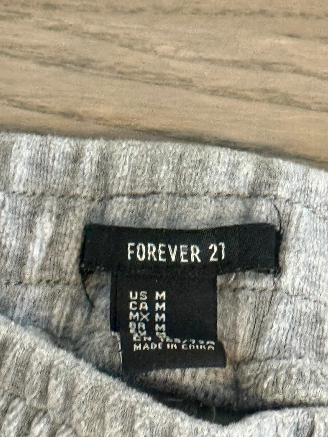 Forever 21 Grey velour Joggers Size M - photo 2