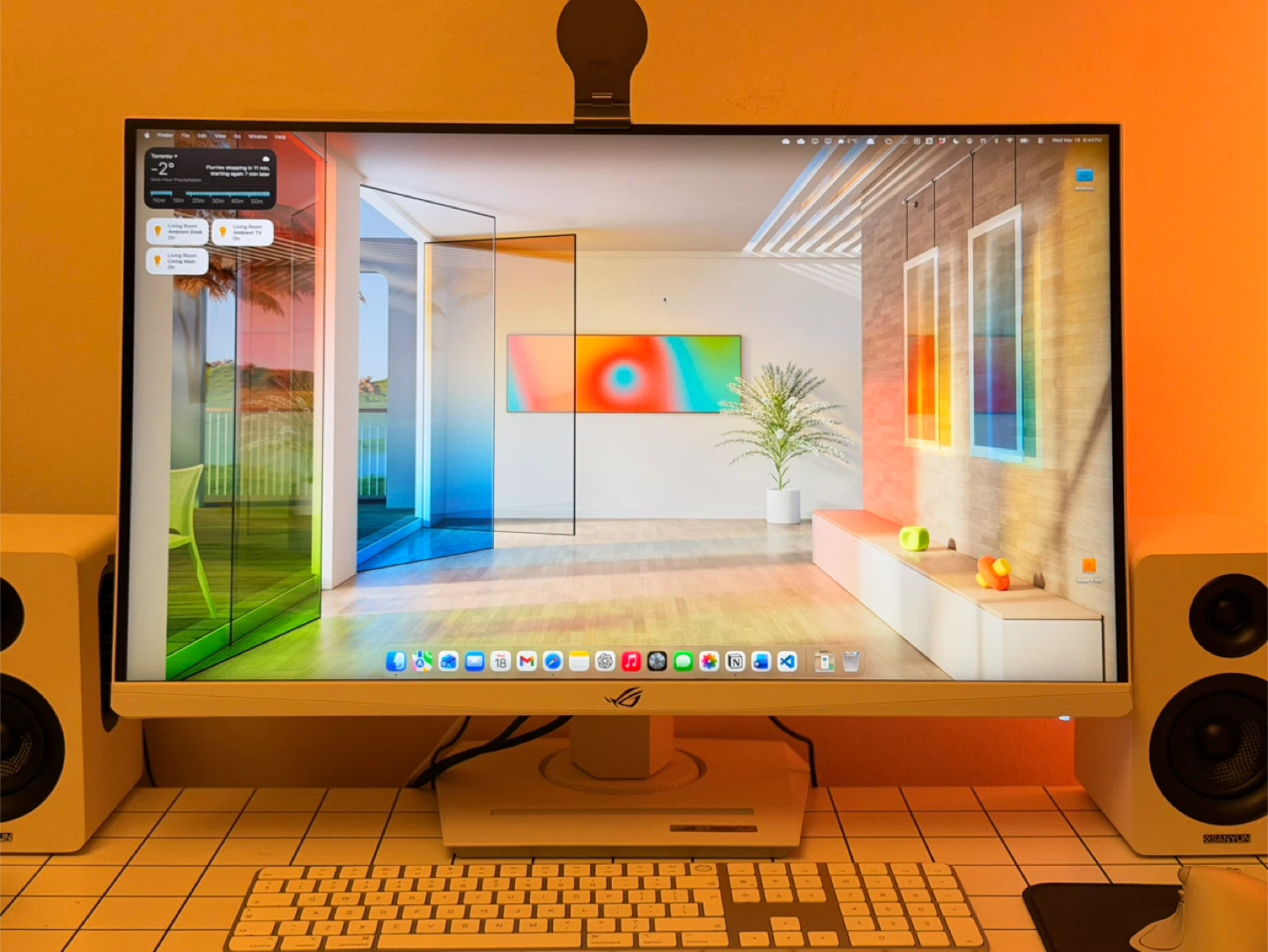 4K 120Hz 27" Gaming Monitor ASUS ROG Strix XG27UCG-W + Speakers - photo 2