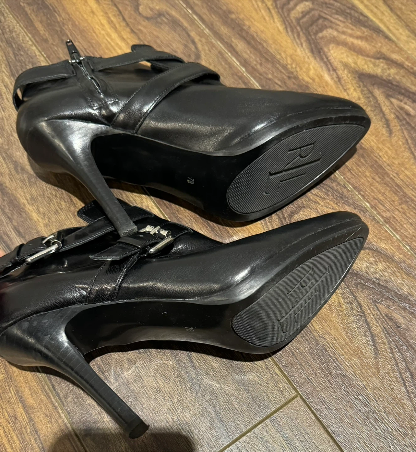 Ralph Lauren Black Leather Ankle Boots - photo 3