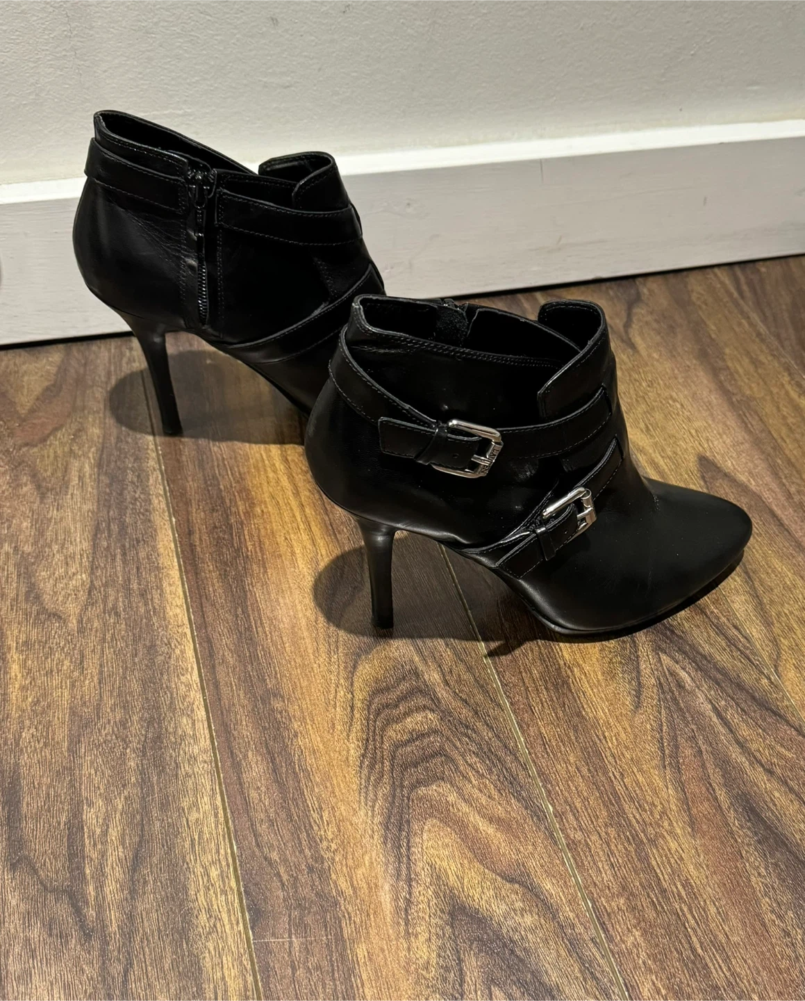 Ralph Lauren Black Leather Ankle Boots