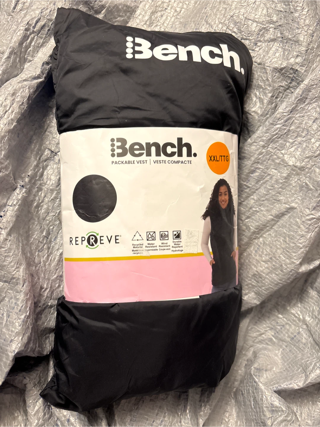 Ladies Bench Packable Vest XXL/TTG Black