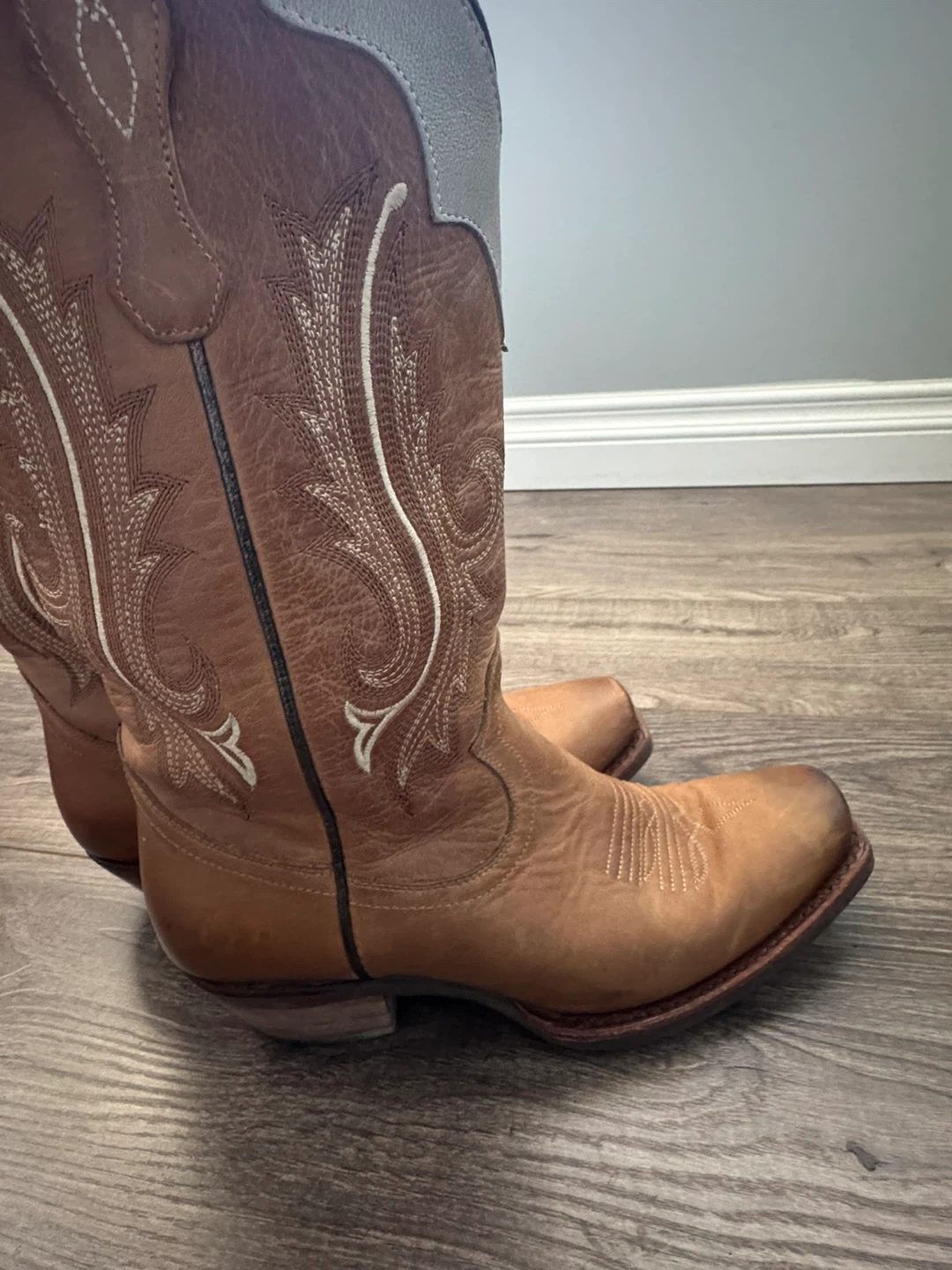 Brown Leather Cowboy Boots