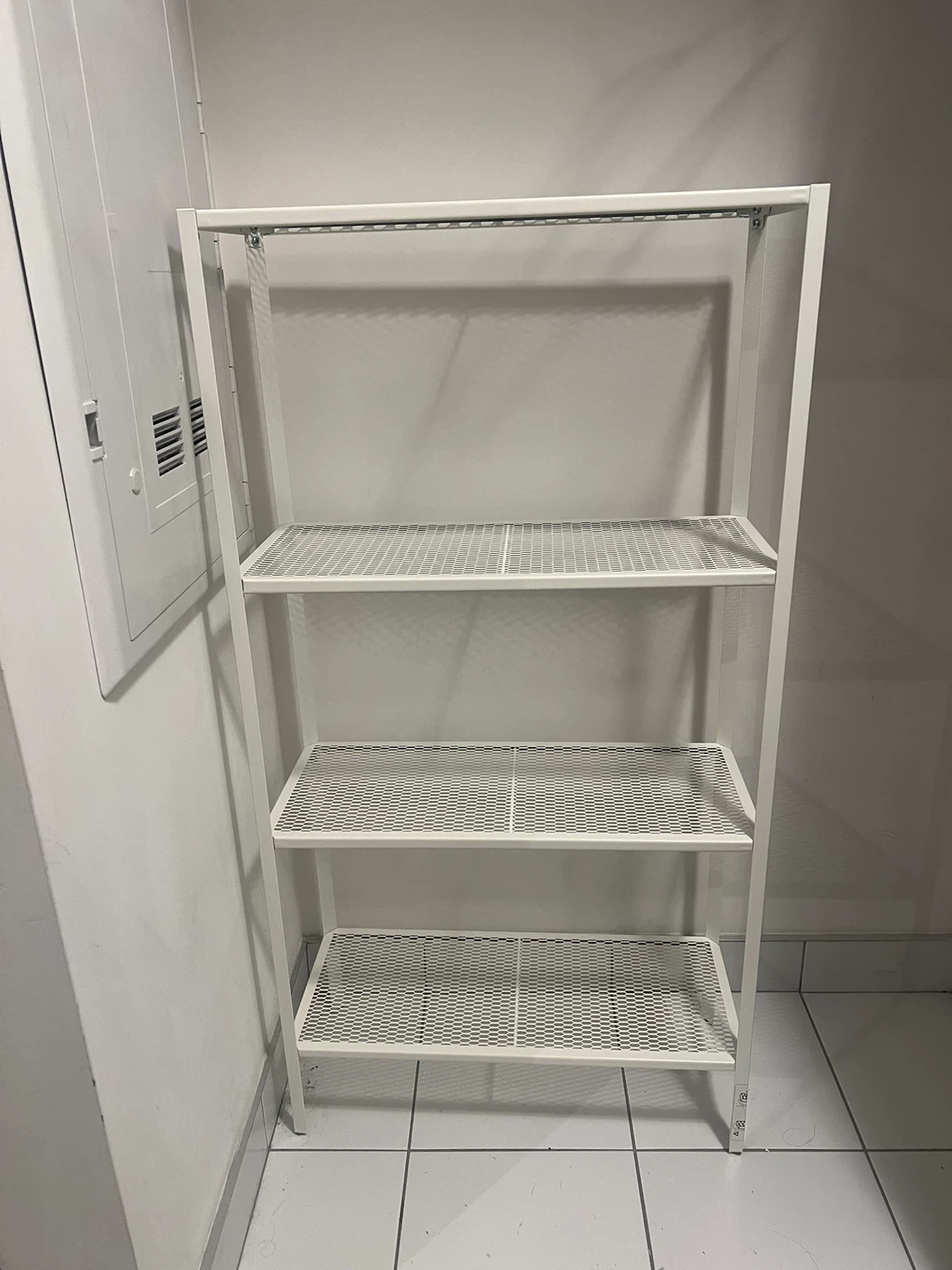 IKEA White 4-Tier Wire Shelf Unit