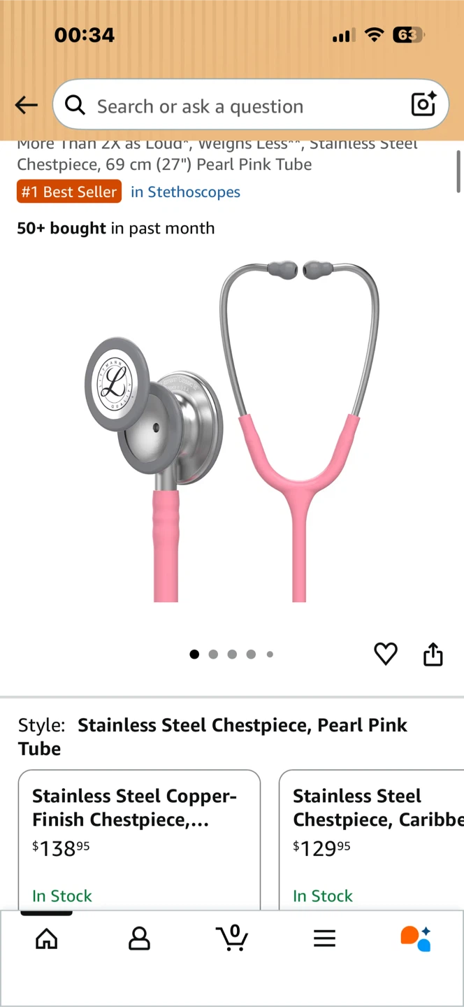 3M Littmann Classic III Stethoscope - Pearl Pink - photo 3