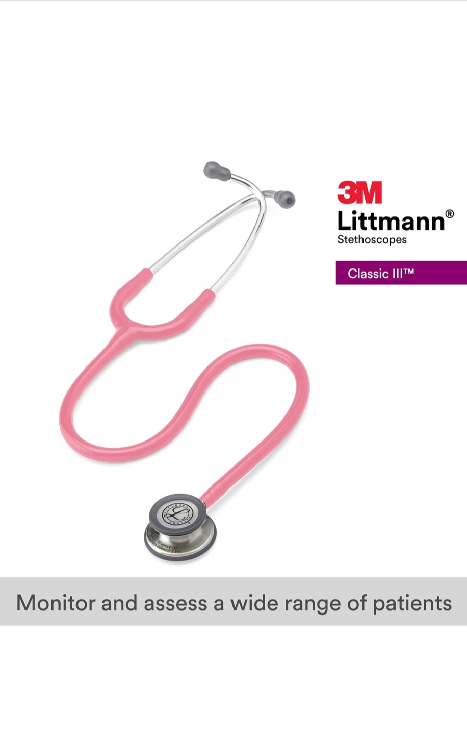 3M Littmann Classic III Stethoscope - Pearl Pink