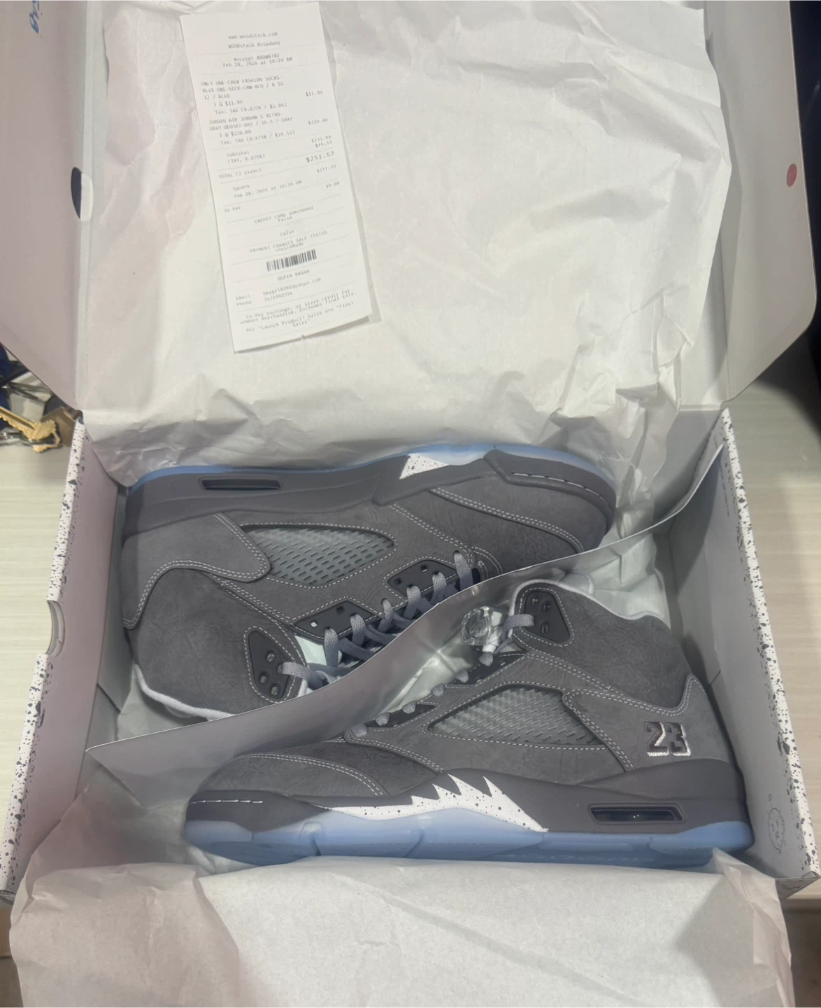 Jordan Retro 5 Wolf Grey