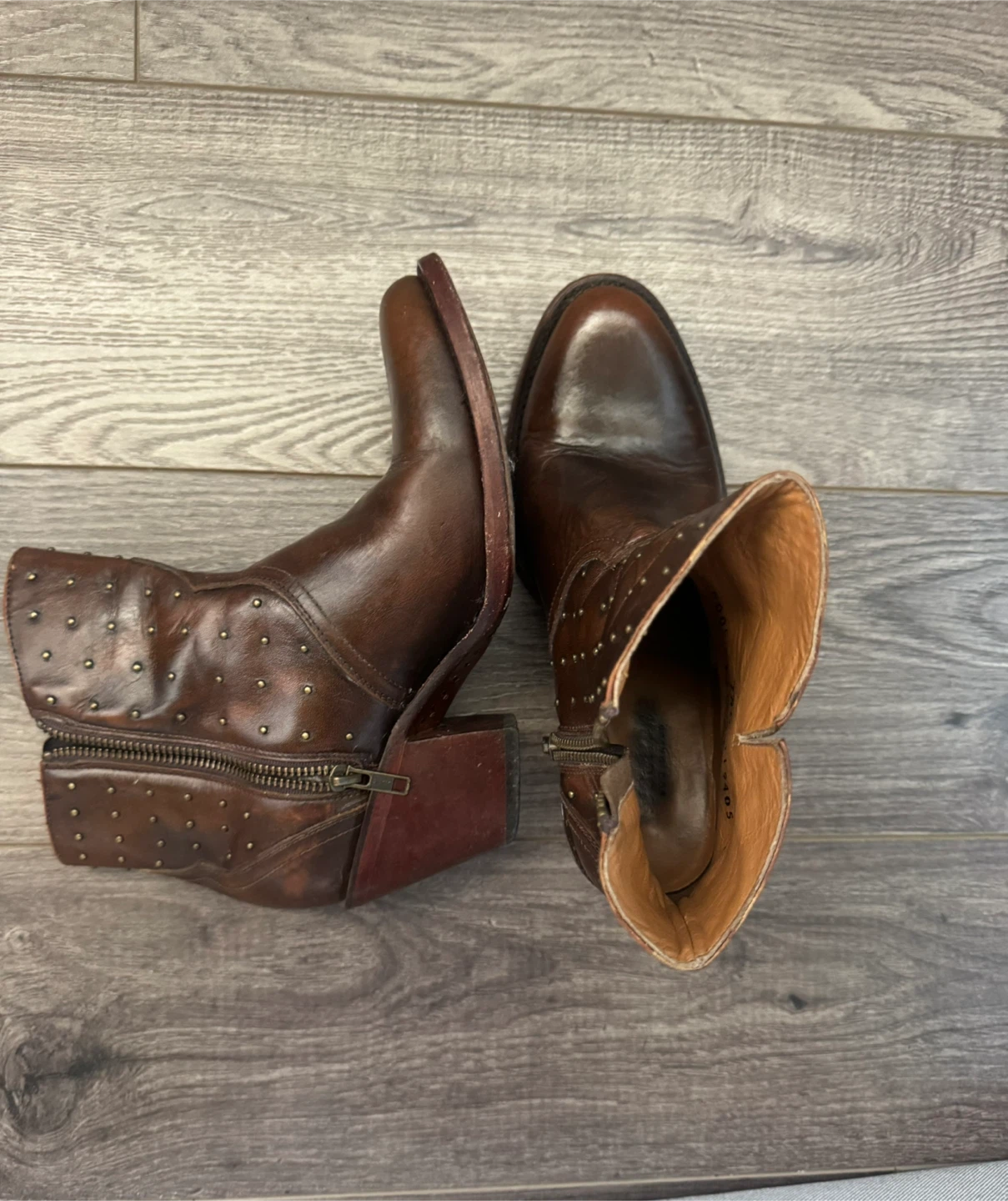 Lucchese Studded Ankle Cowboy boots