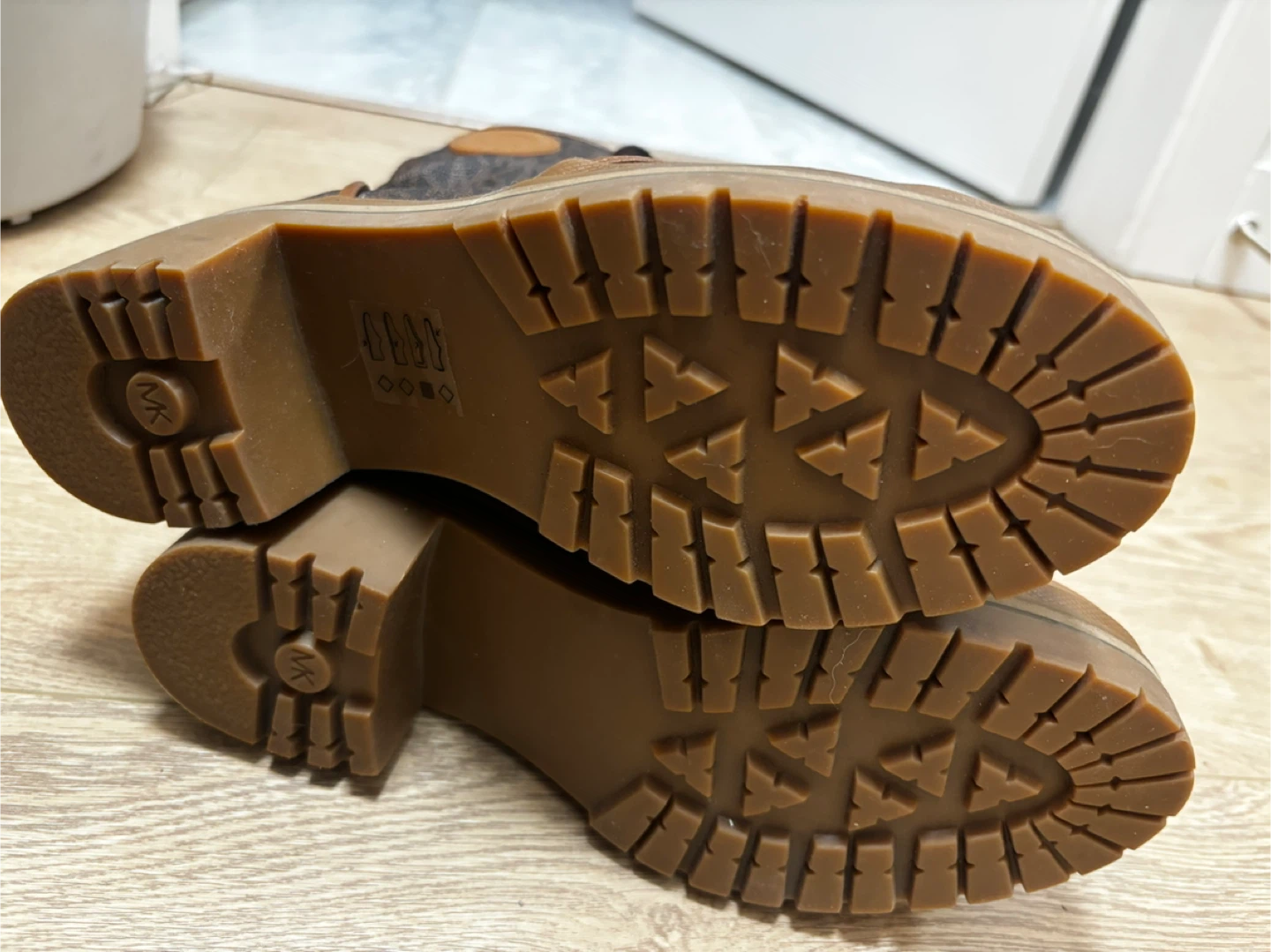 Michael Kors Women's Brown Monogram Combat Boots - photo 3