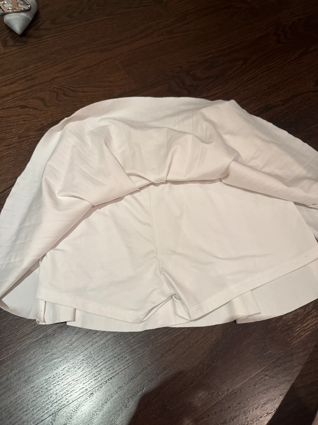 White Pleated Tennis Skirt with Shorts - photo 2
