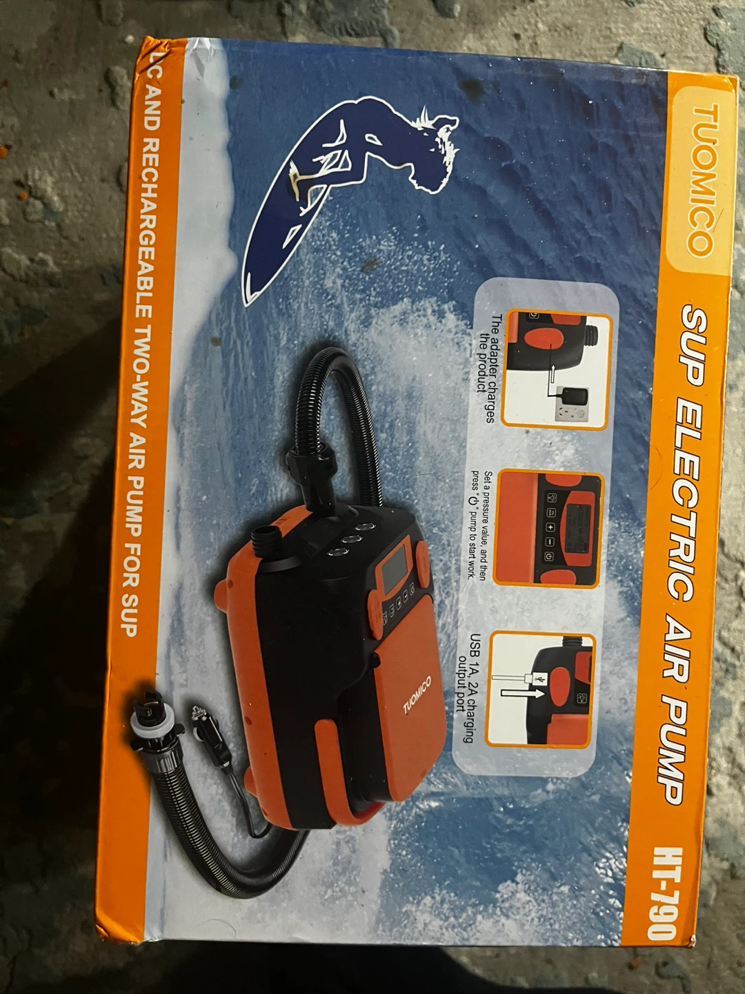 Tuomico HT-790 DC and Rechargeable Two-Way Air Pump for SUP