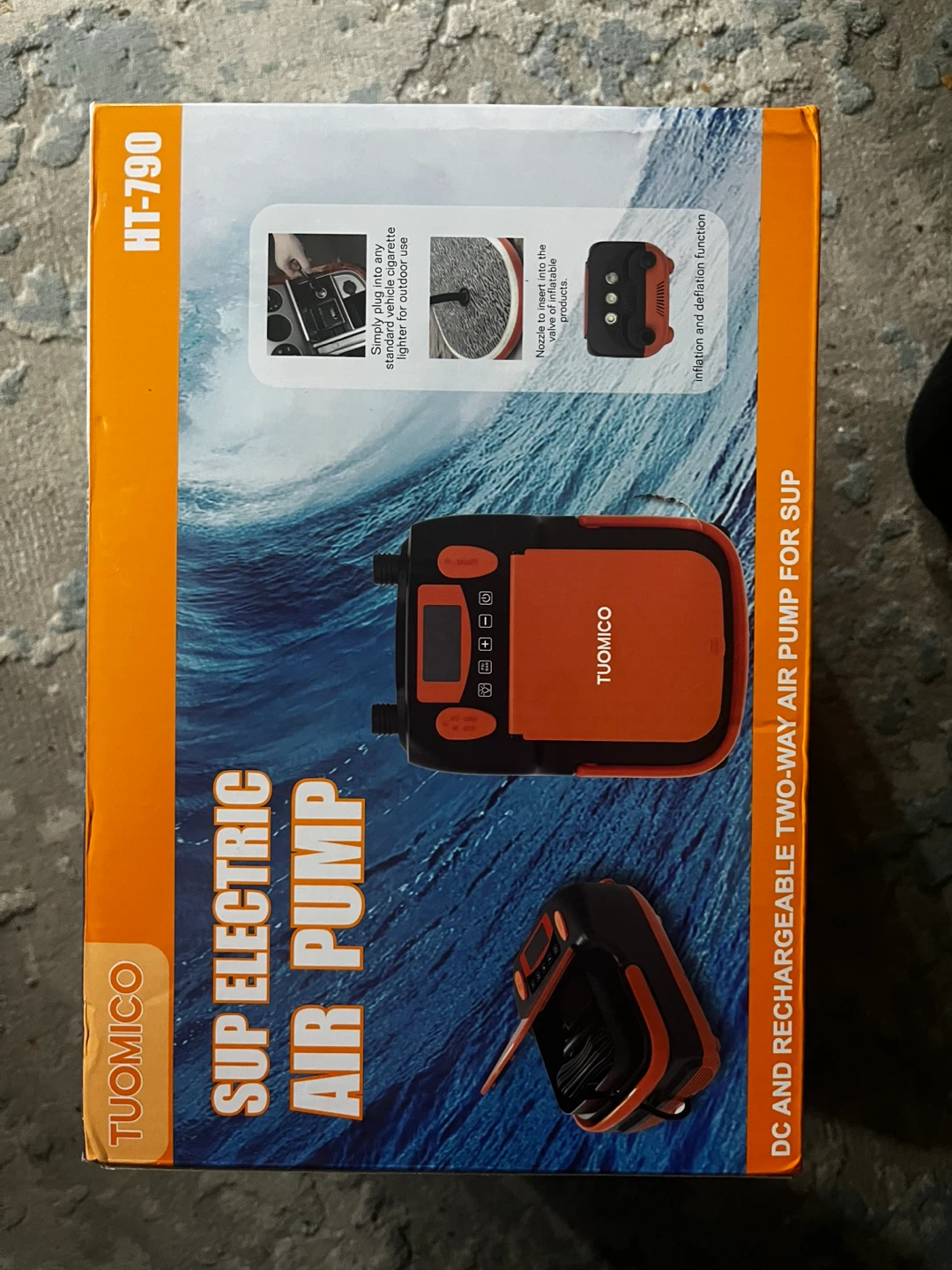 Tuomico HT-790 DC and Rechargeable Two-Way Air Pump for SUP - photo 3