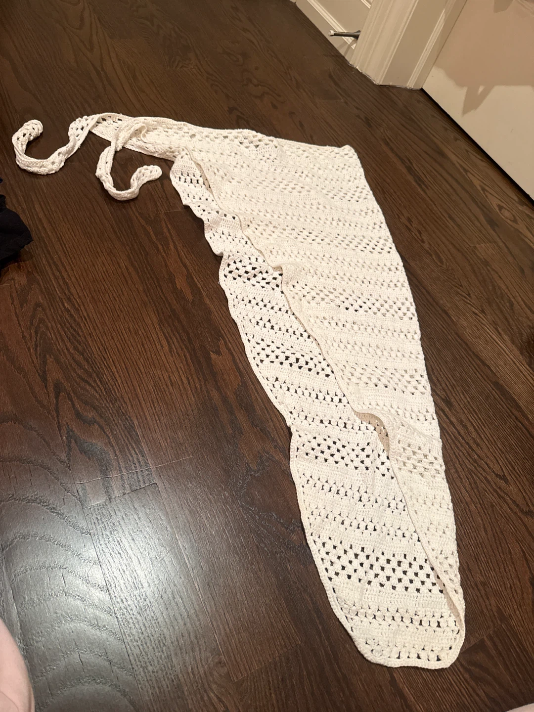 Crocheted Cream cover up