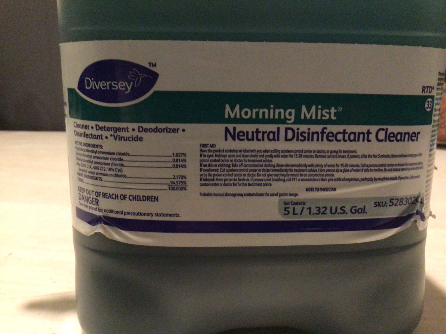 Disinfectant Concentrate: Morning Mist, 5..liters. - photo 5