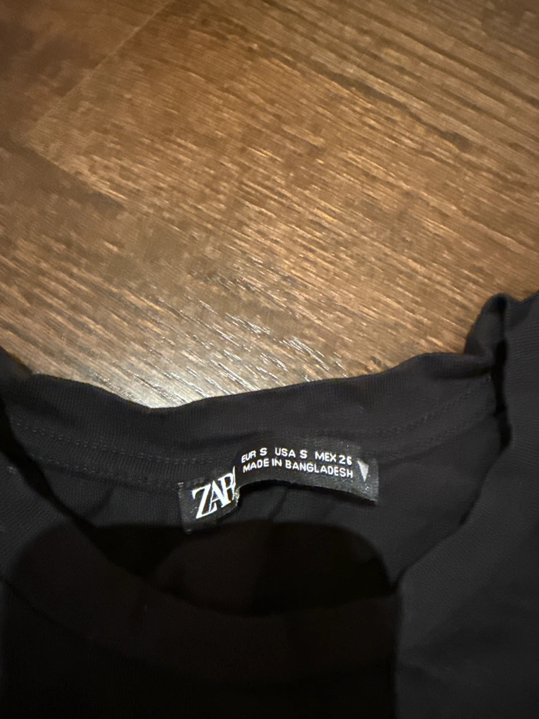 Zara Black Tie-Waist T-Shirt - Size S - photo 2