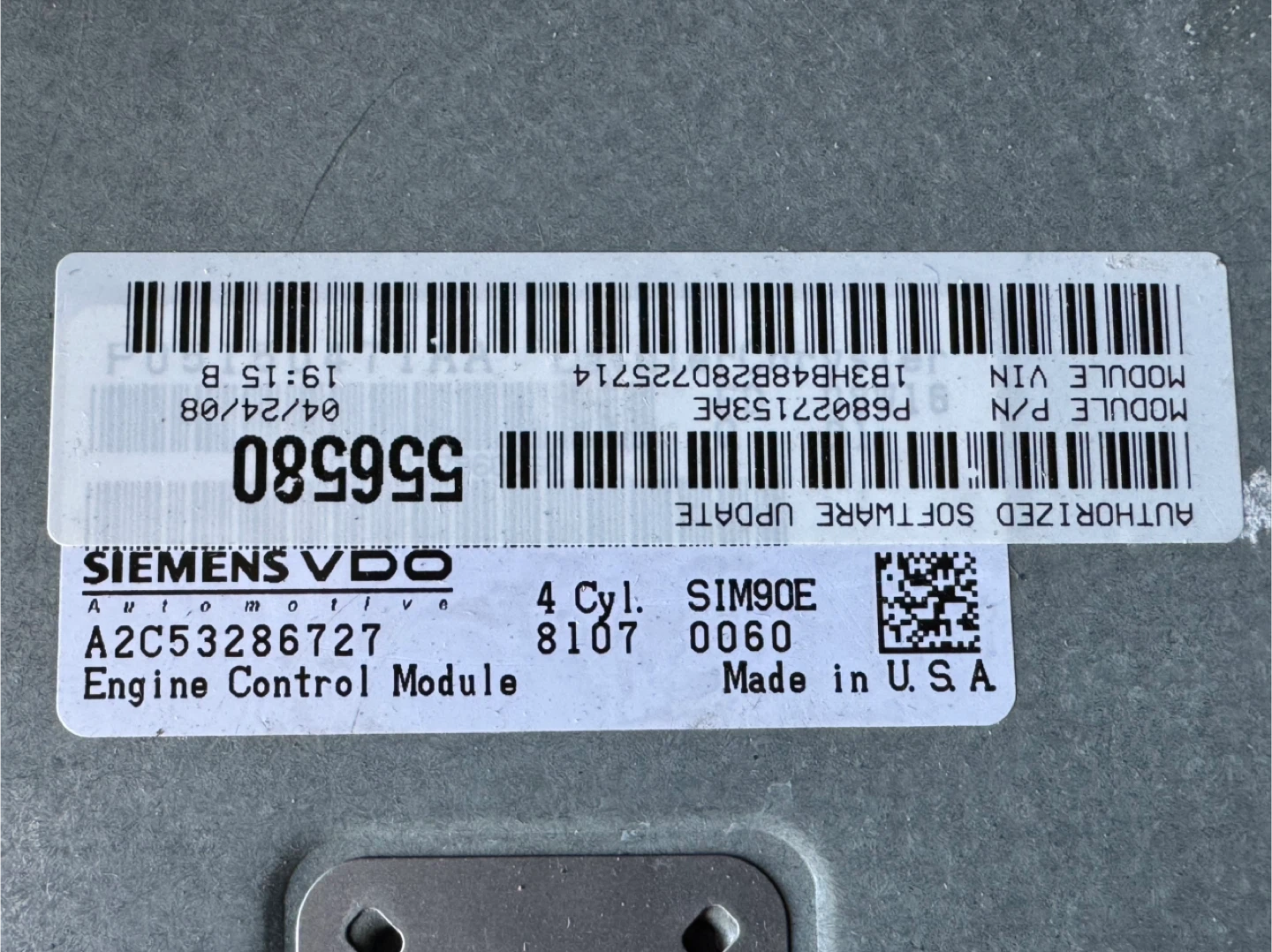 Siemens VDO Engine Control Module 4 Cyl SIM90E A2C53286727 - photo 2