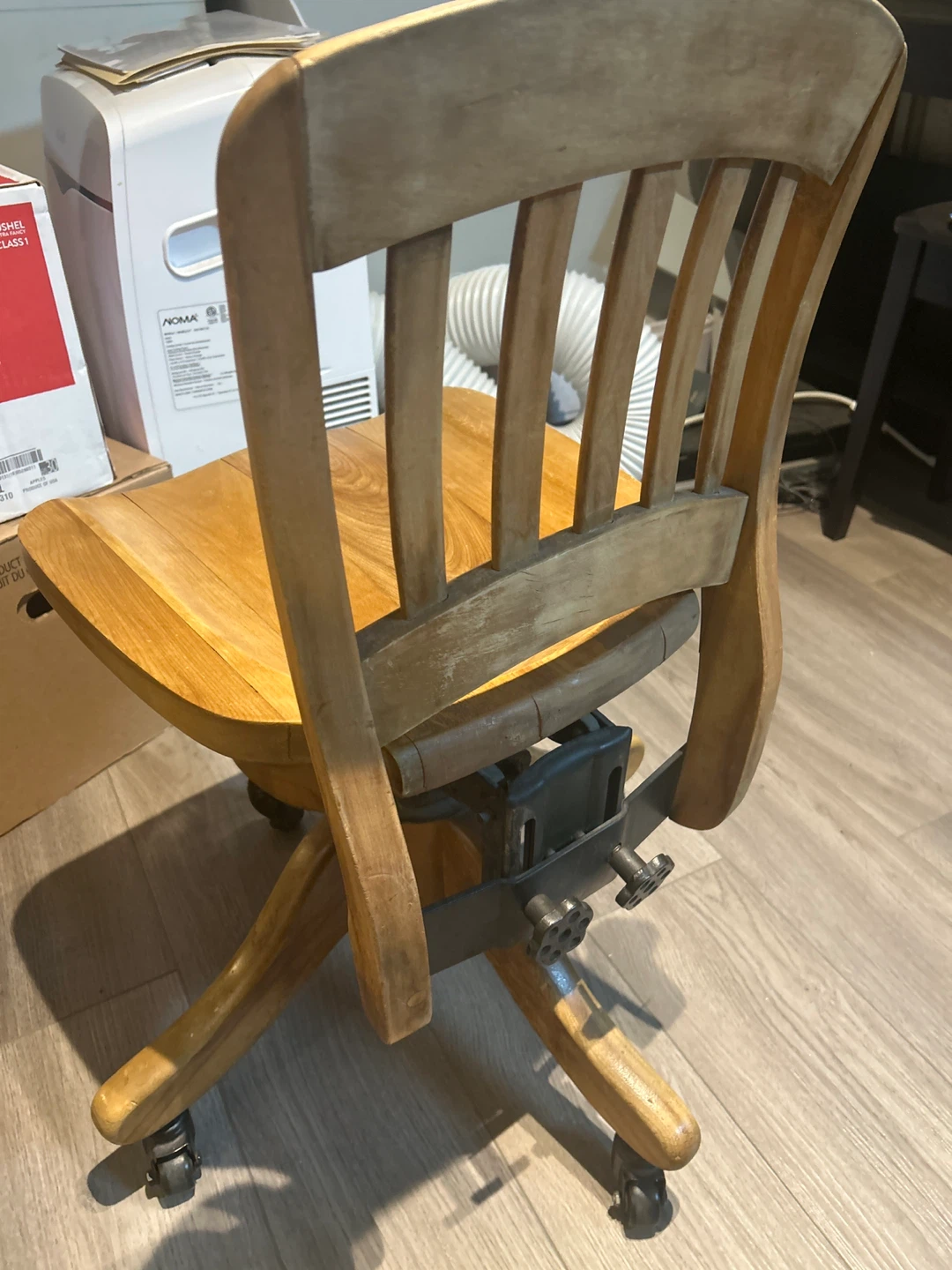 Wooden Swivel Office Chair - photo 2