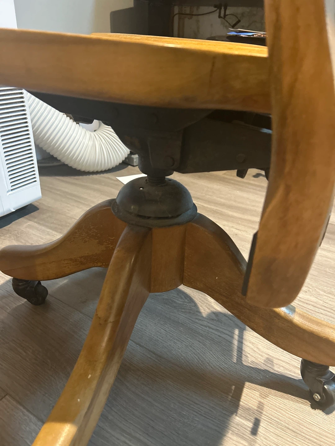 Wooden Swivel Office Chair - photo 4