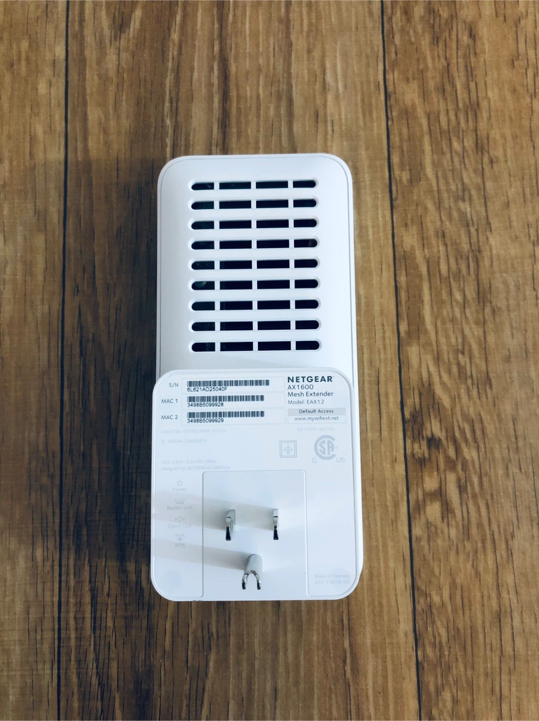 Netgear EAX12 AX1600  WiFi 6 Mesh Extender - photo 2
