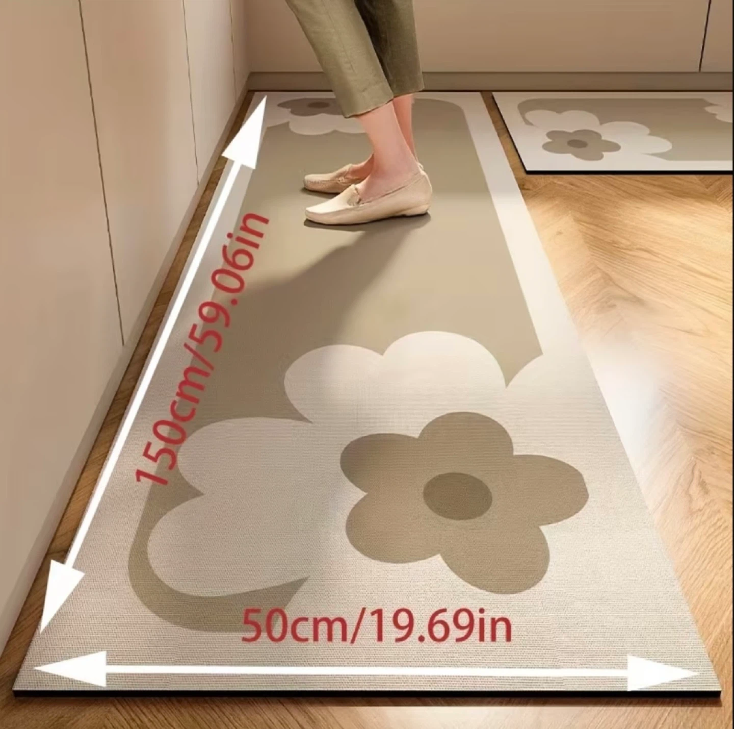 Non Slip Kitchen Rug Runner, Absorbent Washable Kitchen Mat - photo 2