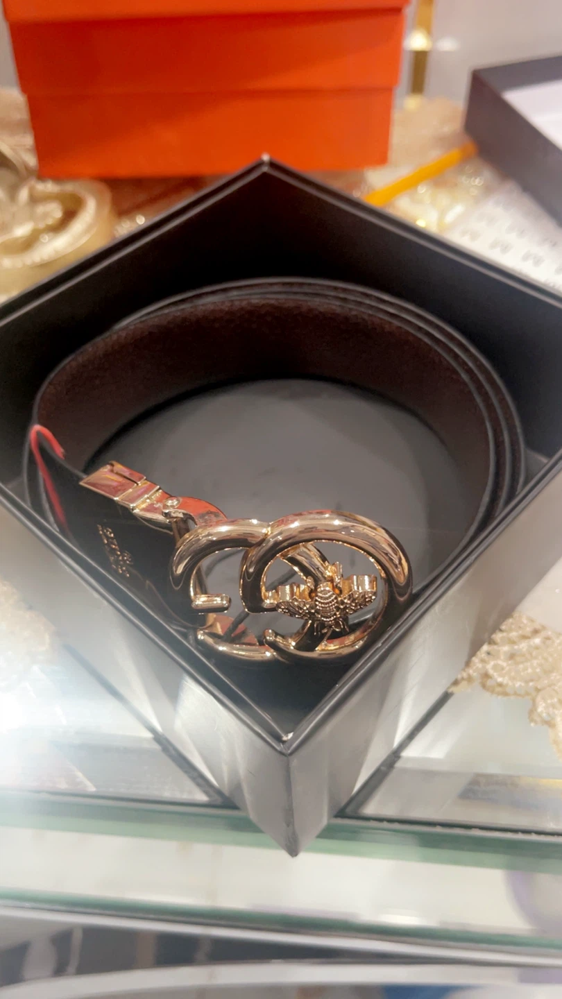 Gucci Black Leather Belt with GG Buckle - photo 3
