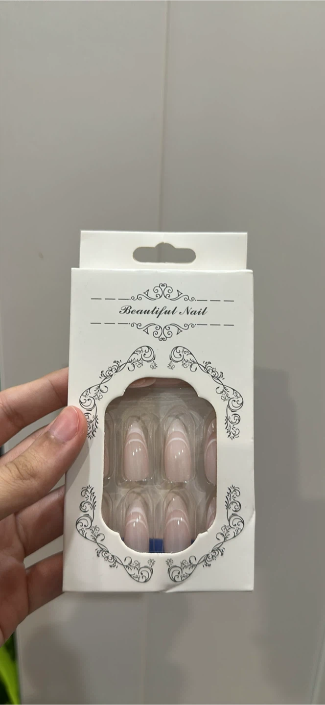 Almond French Tip Press Ons