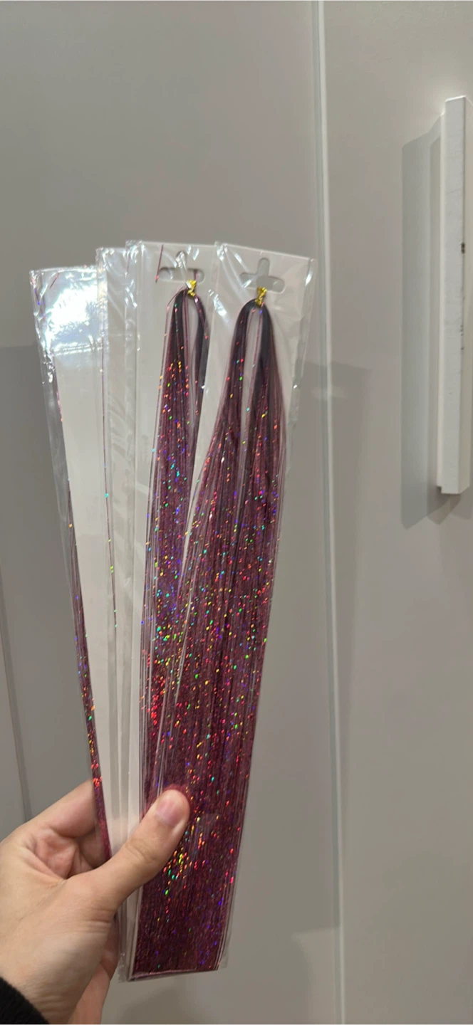 Glitter Hair Tinsels (48 Inch)
