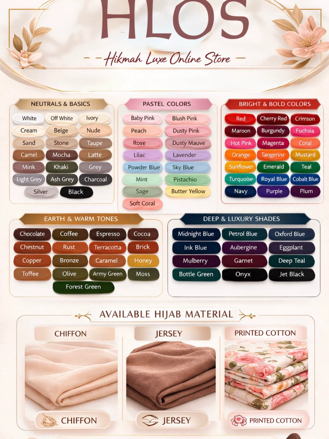 Hikmah Luxe Chiffon Hijabs
