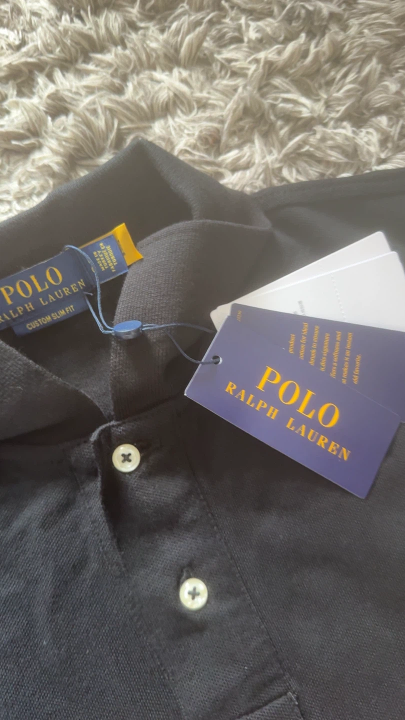 Polo Ralph Lauren Black Custom Slim Fit Polo Shirt - photo 2
