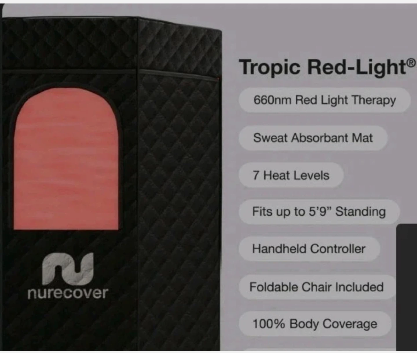 nurecover tropic pro home sauna with red light - photo 4