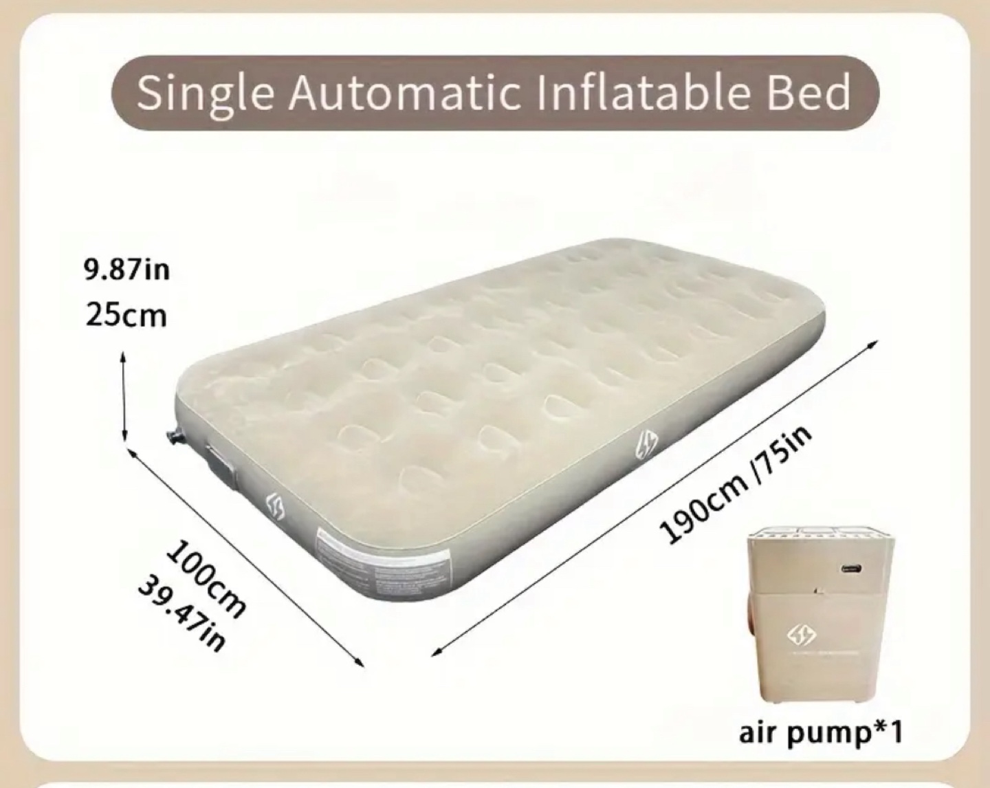 Single Automatic Inflatable Bed - photo 3