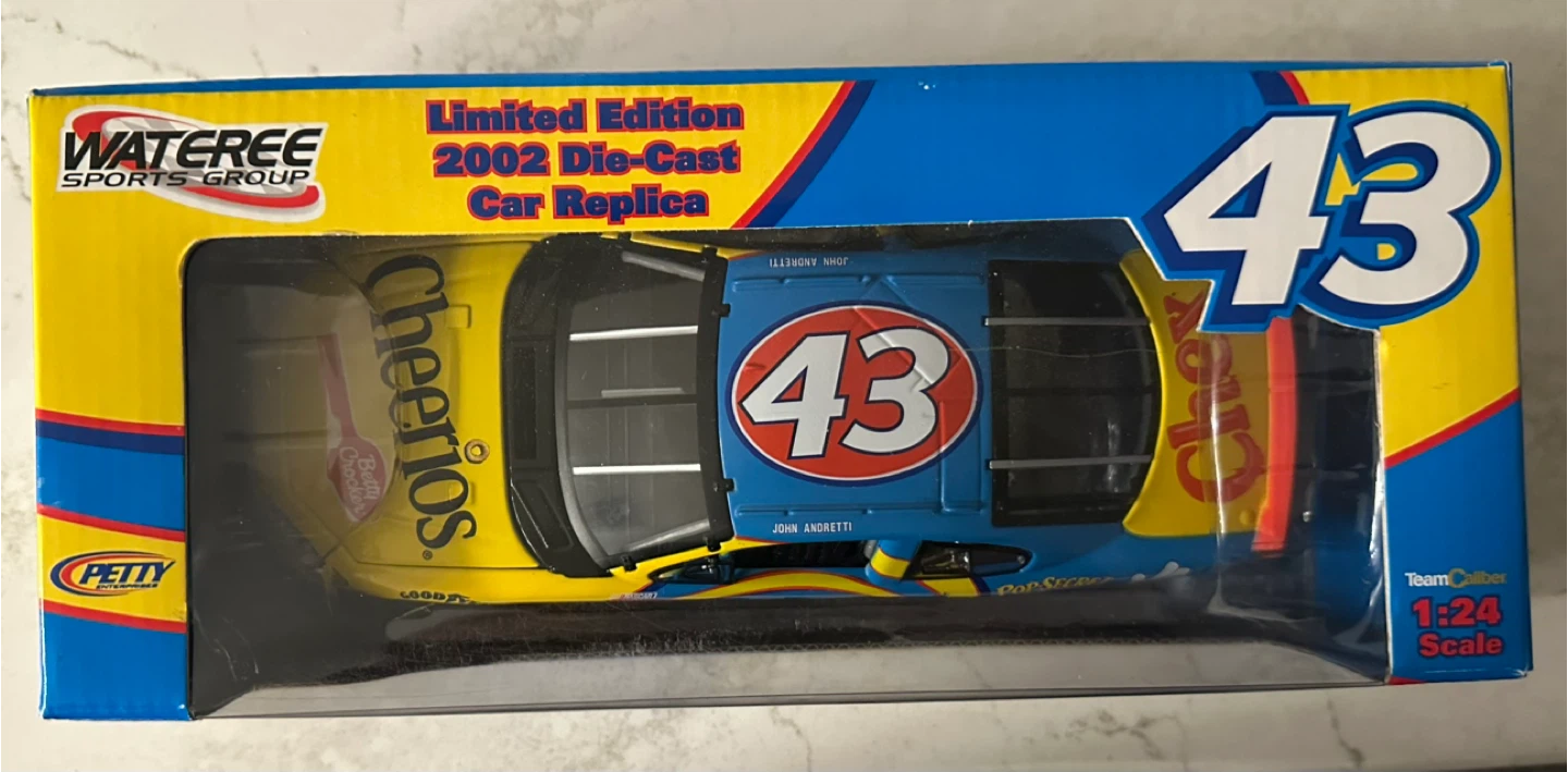 John Andretti 2002 #43 Cheerios Die-Cast Car Replica 1:24 Scale - photo 2