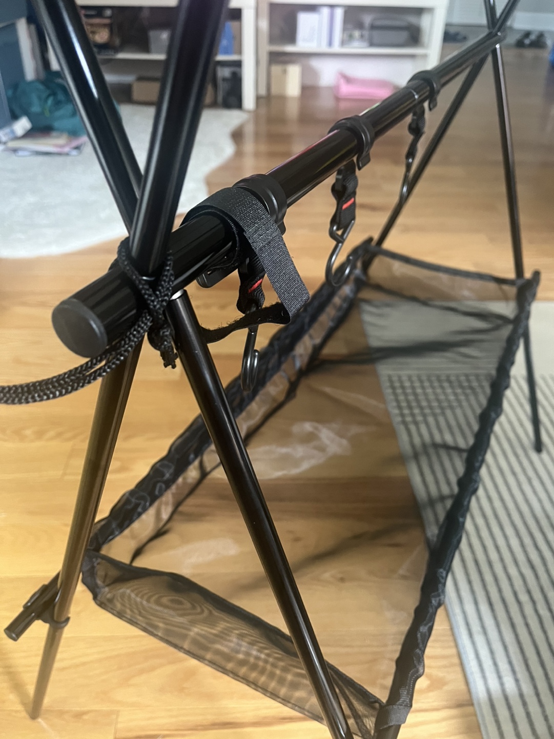 Black Portable Camping Shelf/Rack - photo 2