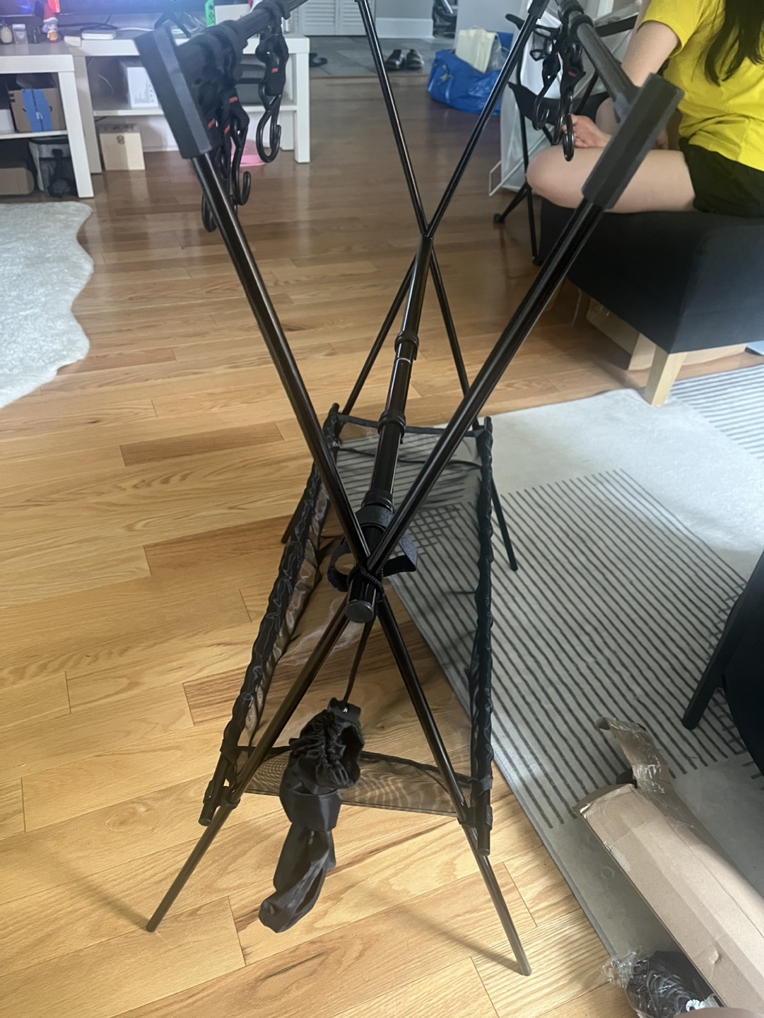 Black Portable Camping Shelf/Rack - photo 4