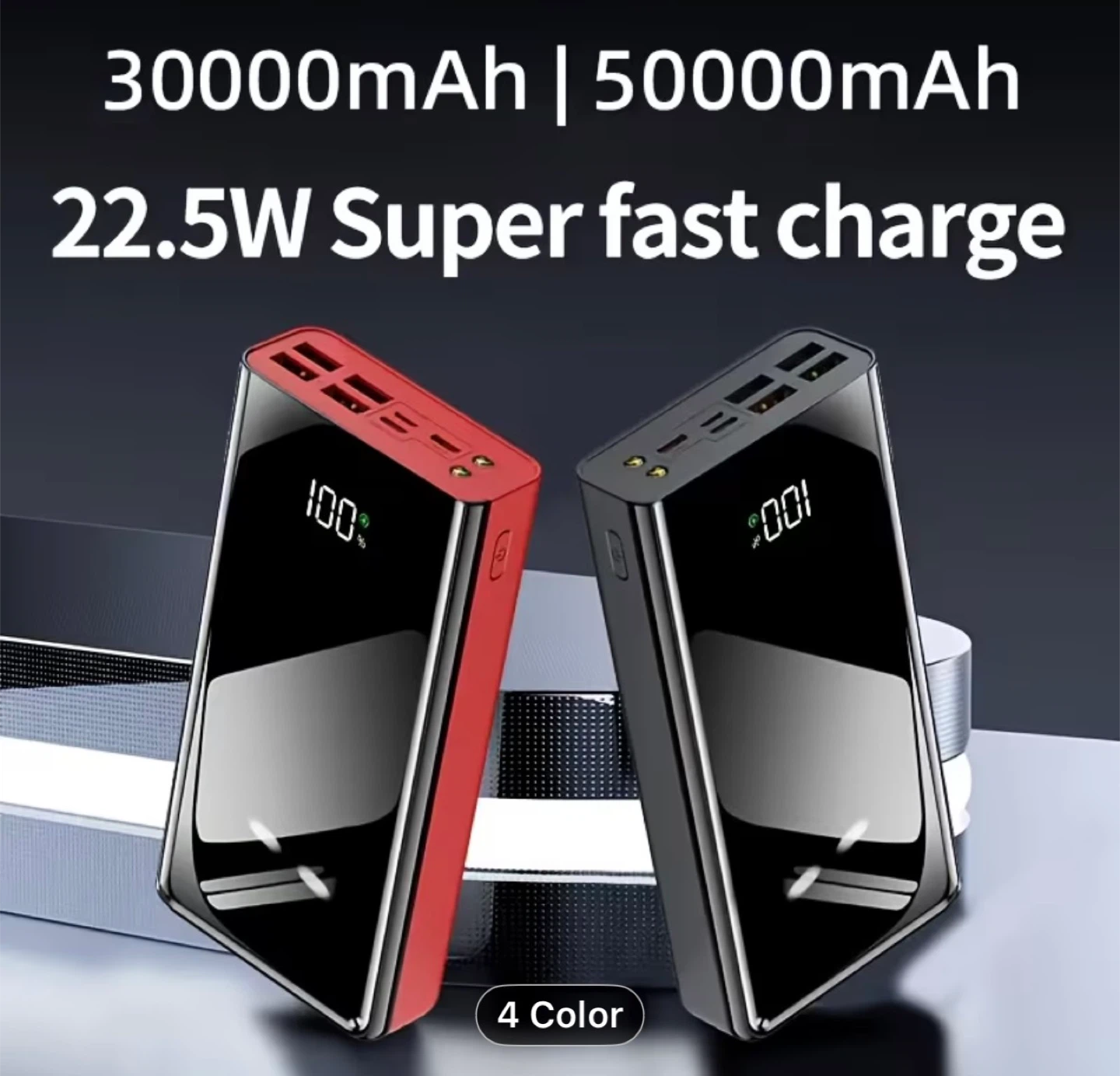 50000mAh Large-capacity Portable Mobile Power Bank, Built-in - photo 2