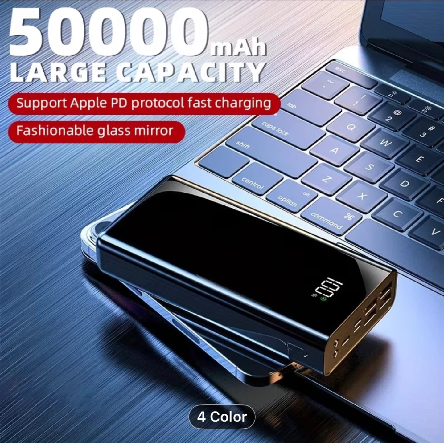 50000mAh Large-capacity Portable Mobile Power Bank, Built-in - photo 5