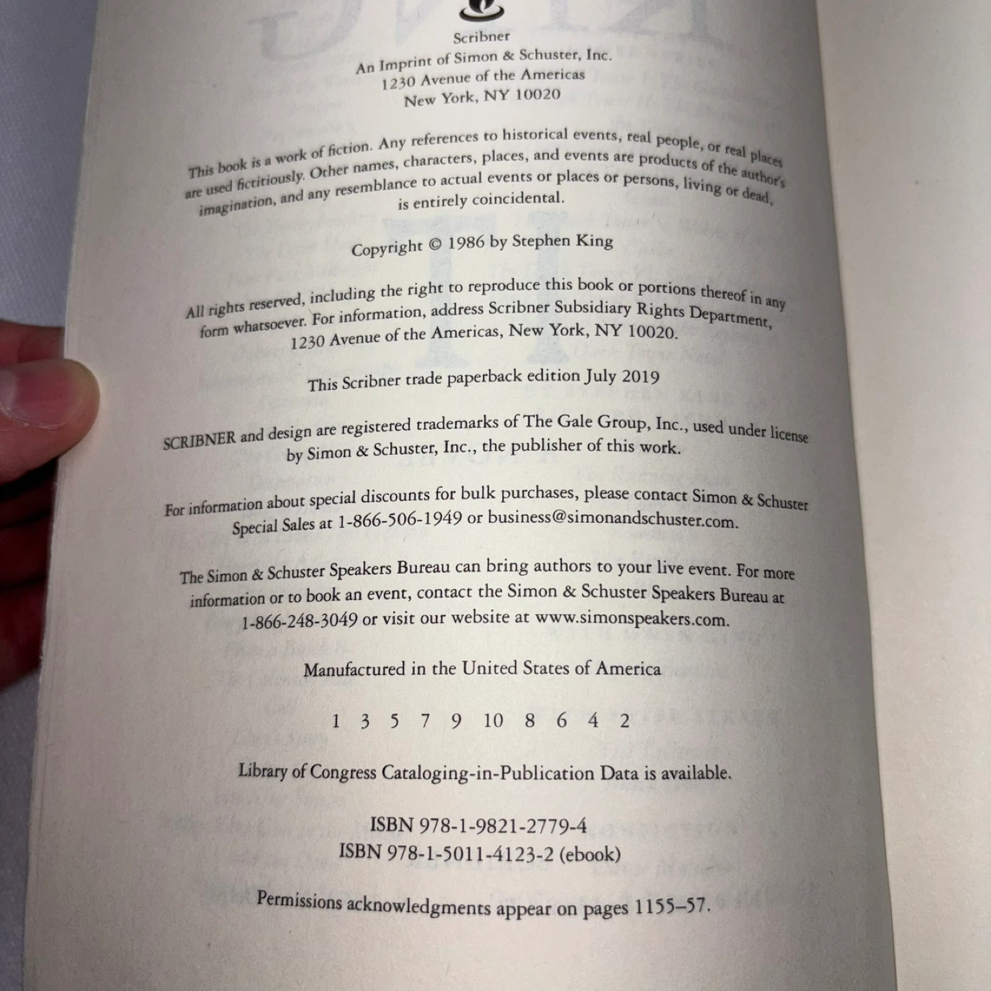 Stephen King IT Novel 2019 1st Edition Paperback - photo 4