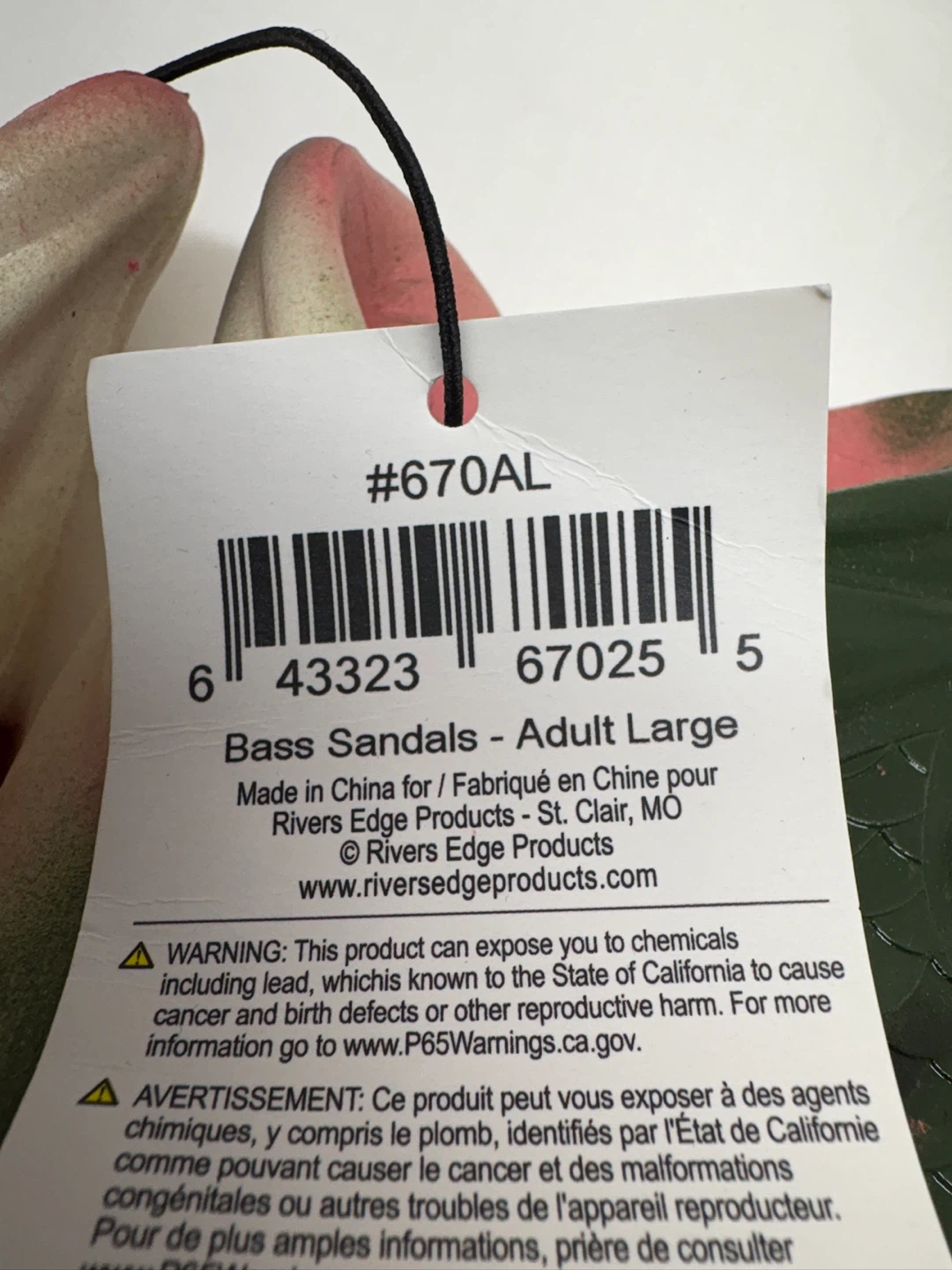 Rivers Edge Bass Sandals - Adult Large Size 11-12 New with tags - photo 4
