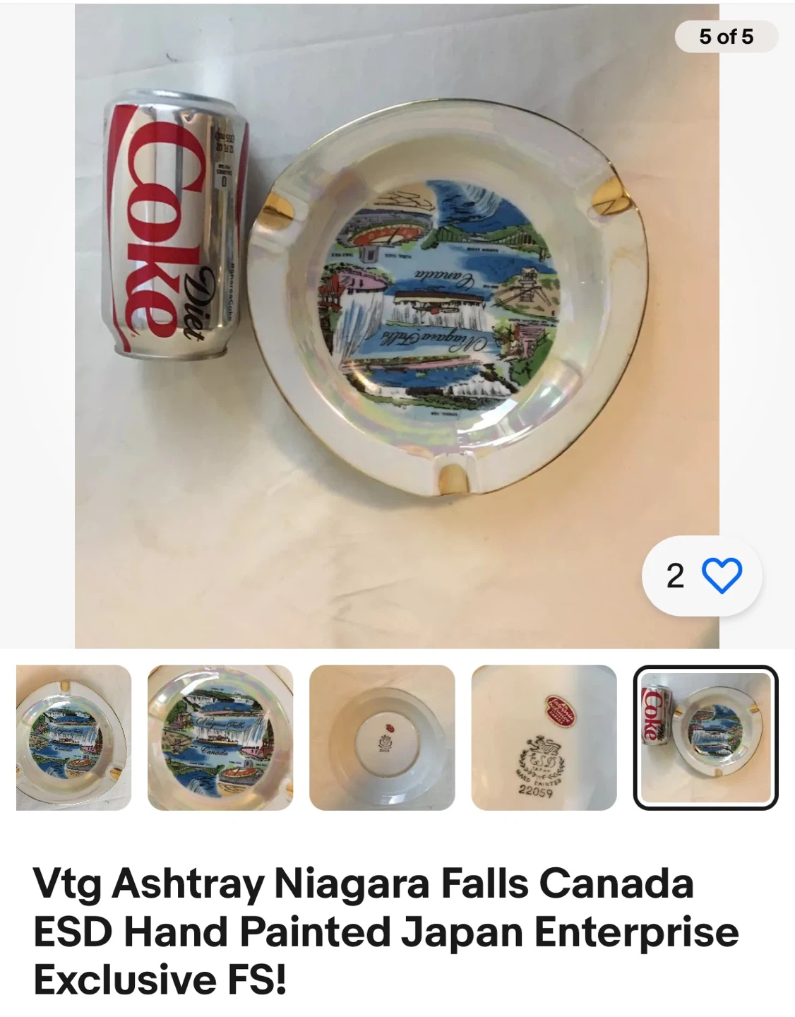 Vintage Niagara Falls Canada Ashtray - photo 4