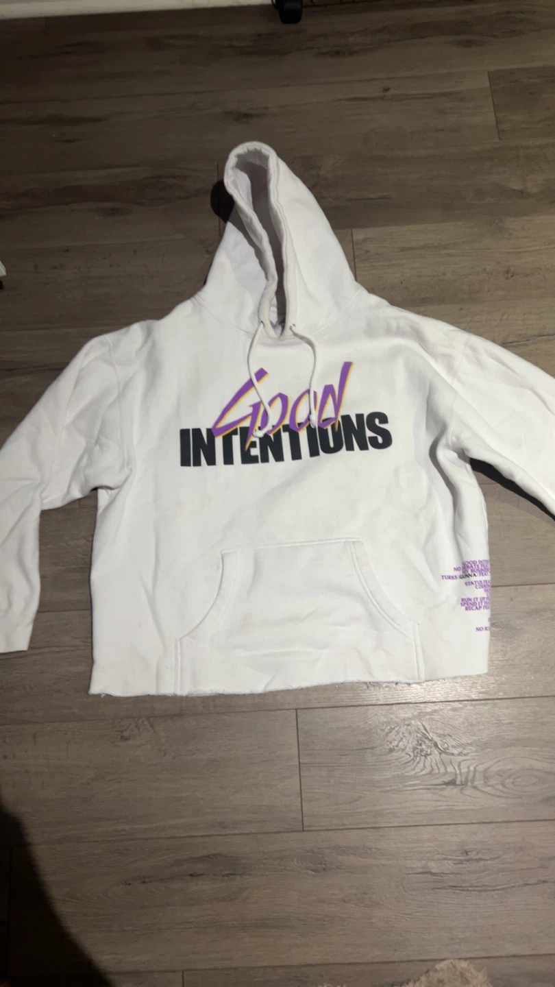 White Good Intentions Hoodie