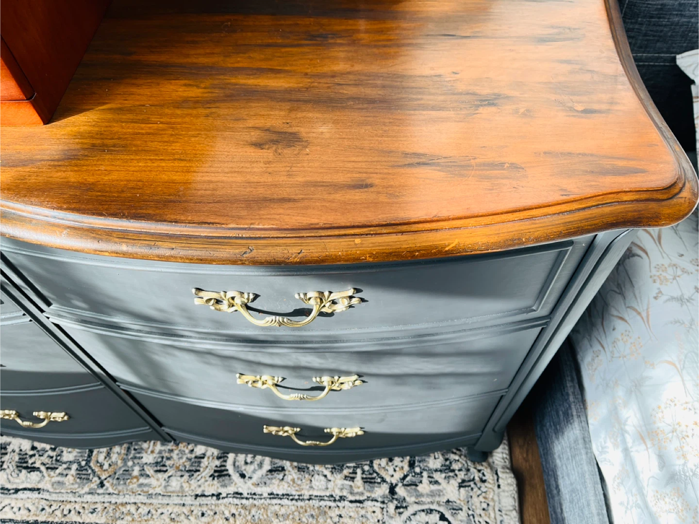 Dark Grey Dresser with 9 Drawers - photo 4