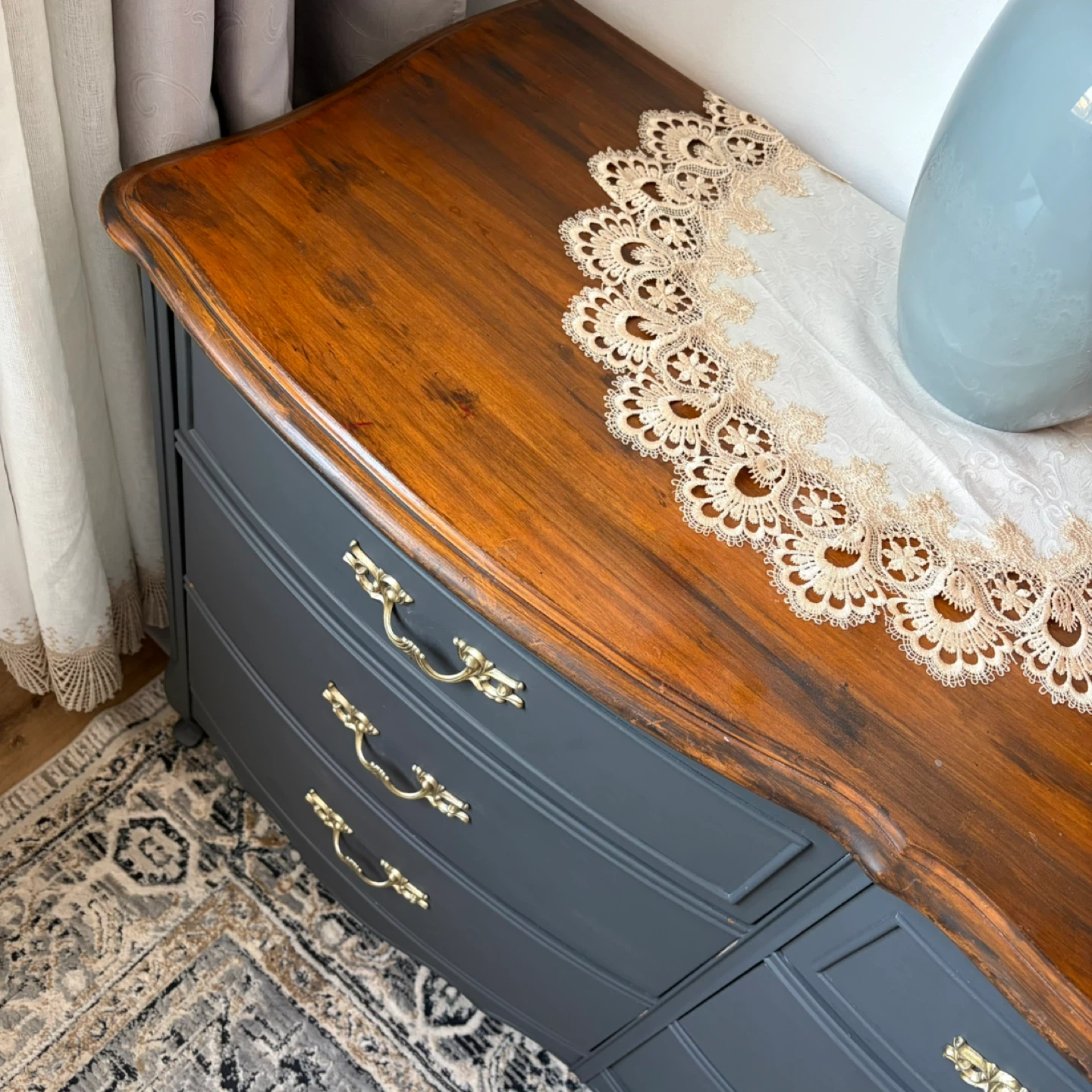 Dark Grey Dresser with 9 Drawers - photo 3