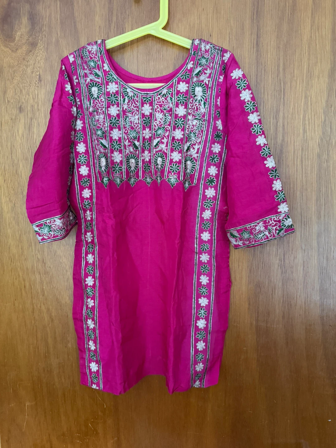 Embroidered Pink Kurta and Pants with Dupatta
