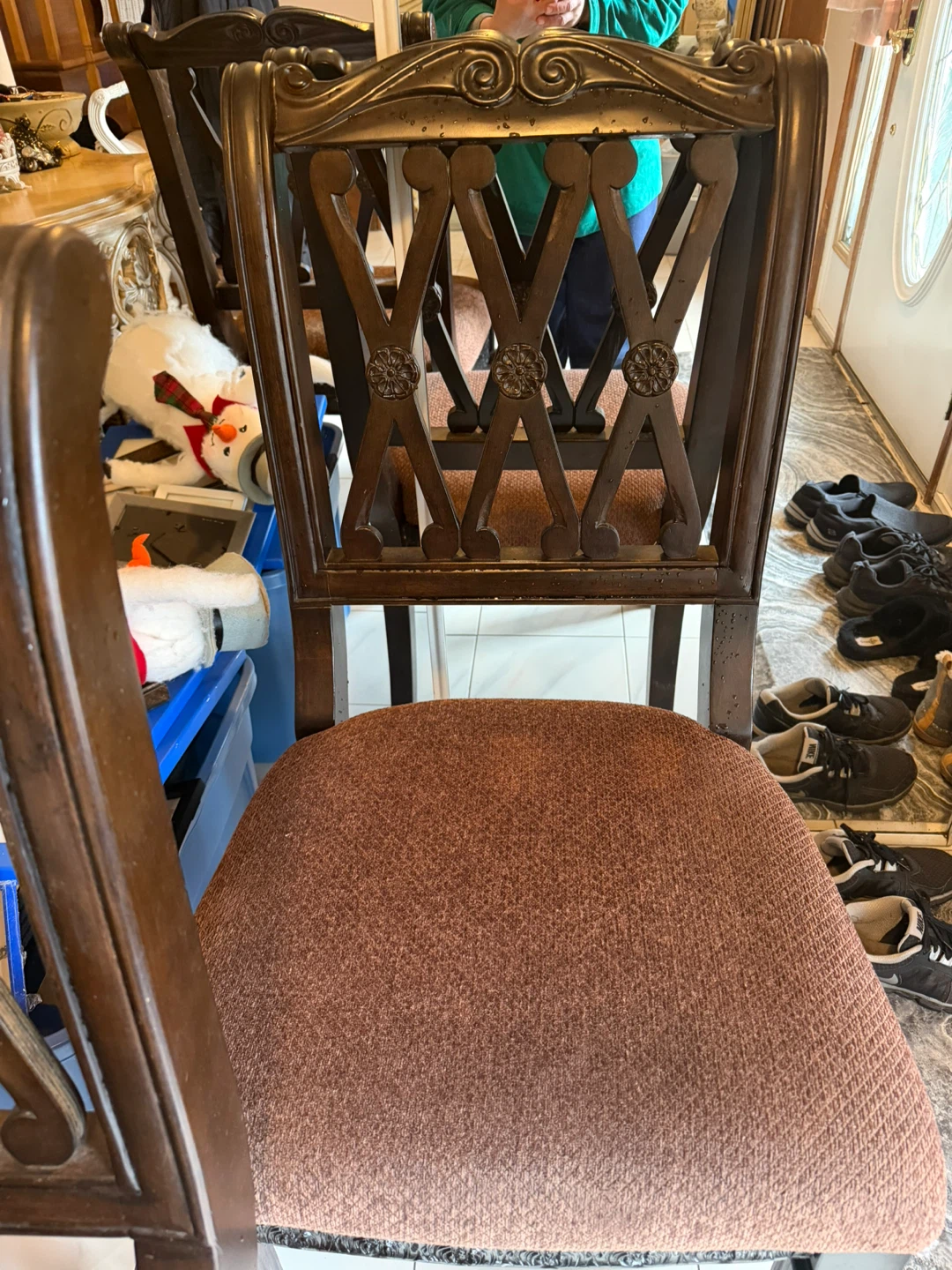 Wooden Dining Chair with Padded Seat