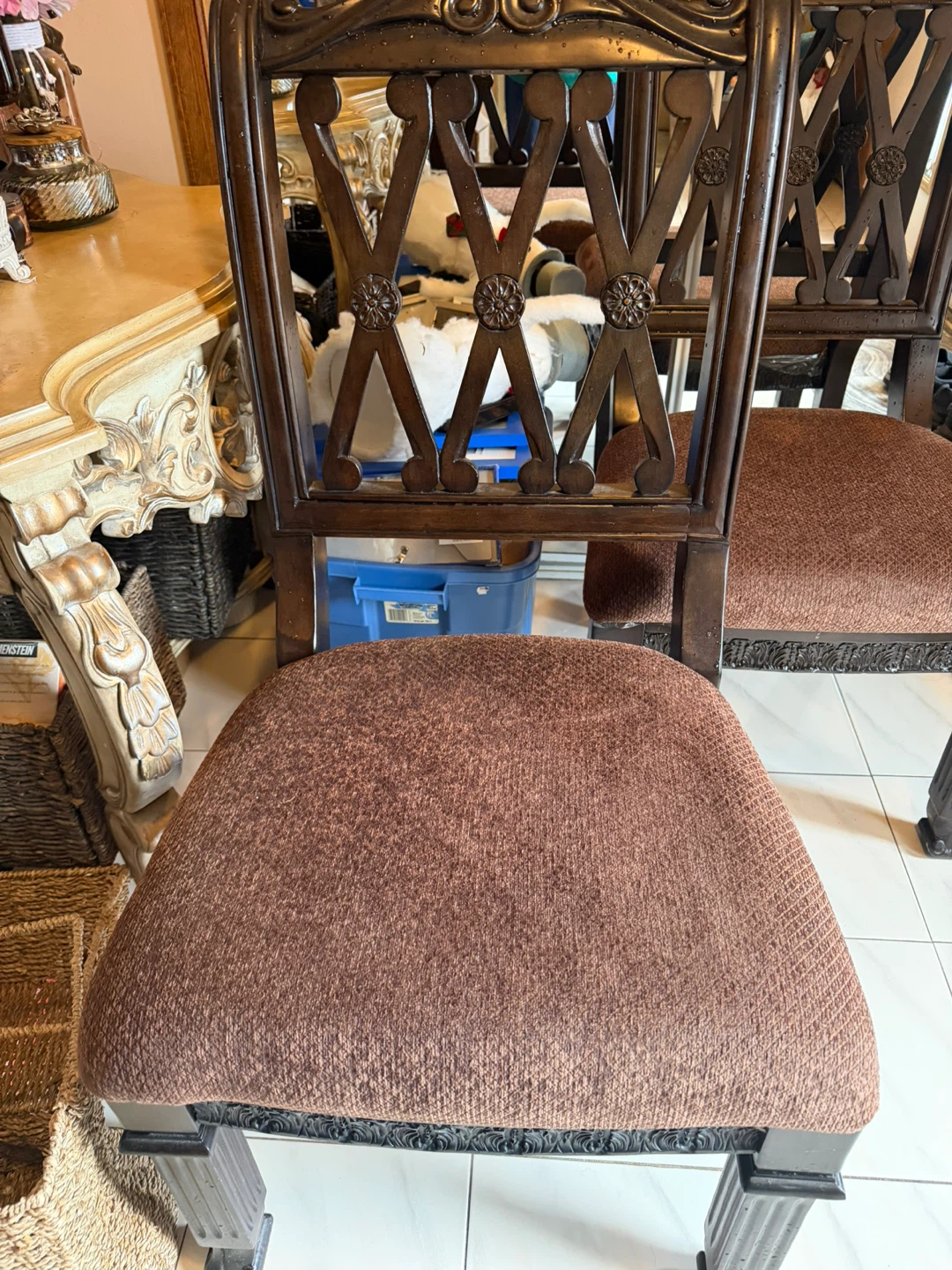 Wooden Dining Chair with Padded Seat - photo 2
