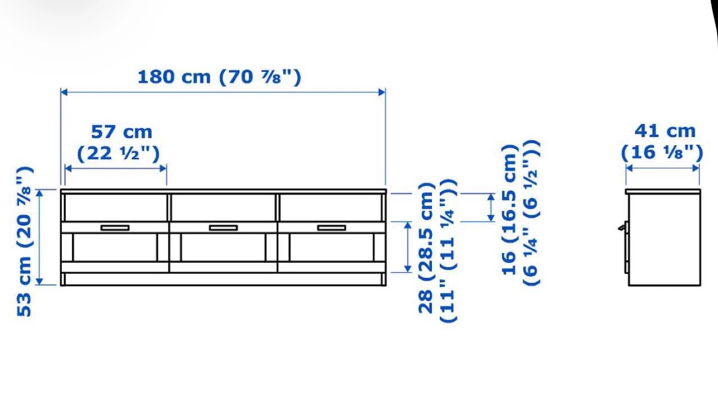 IKEA BESTÅ TV Console - White - photo 2