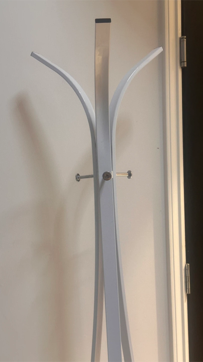 White Coat Rack with Shelf - photo 3