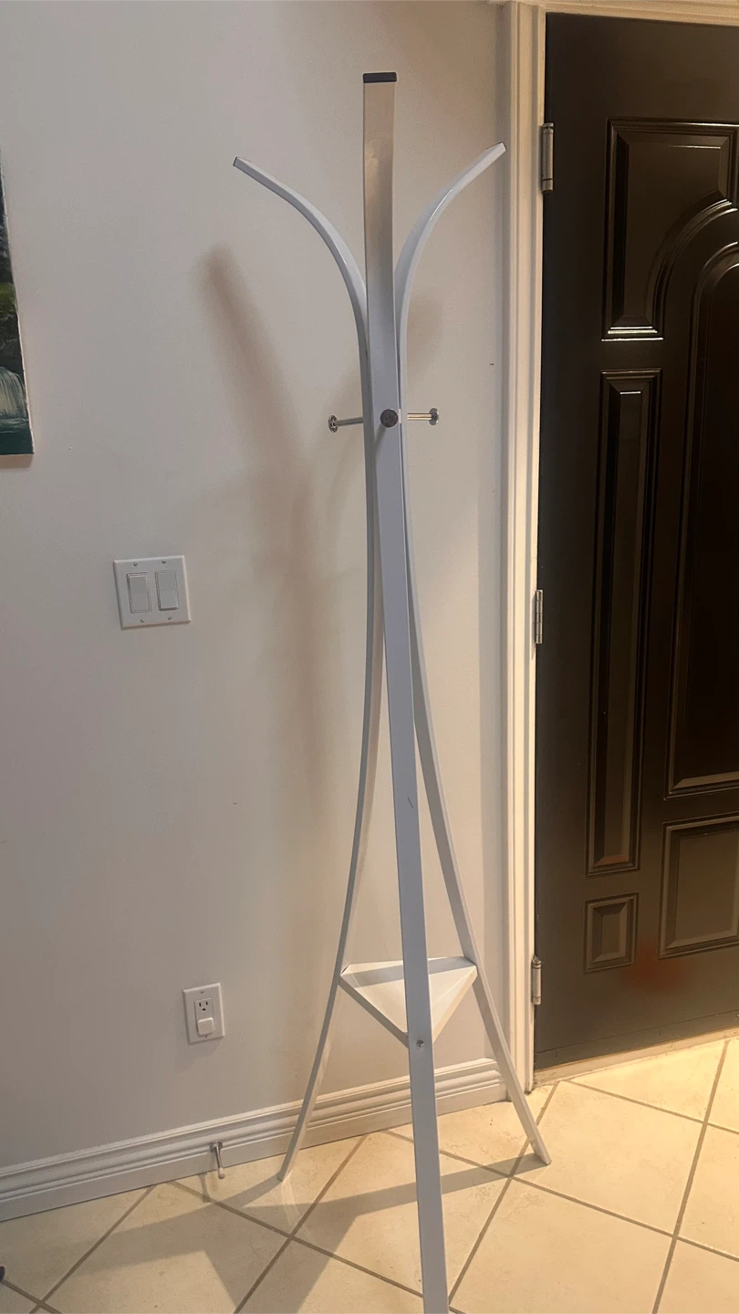 White Coat Rack with Shelf - photo 2