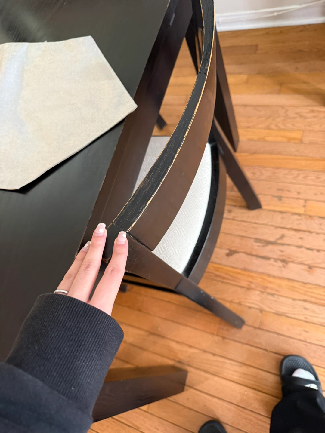 Black Dining Table with 6 Chairs - photo 3