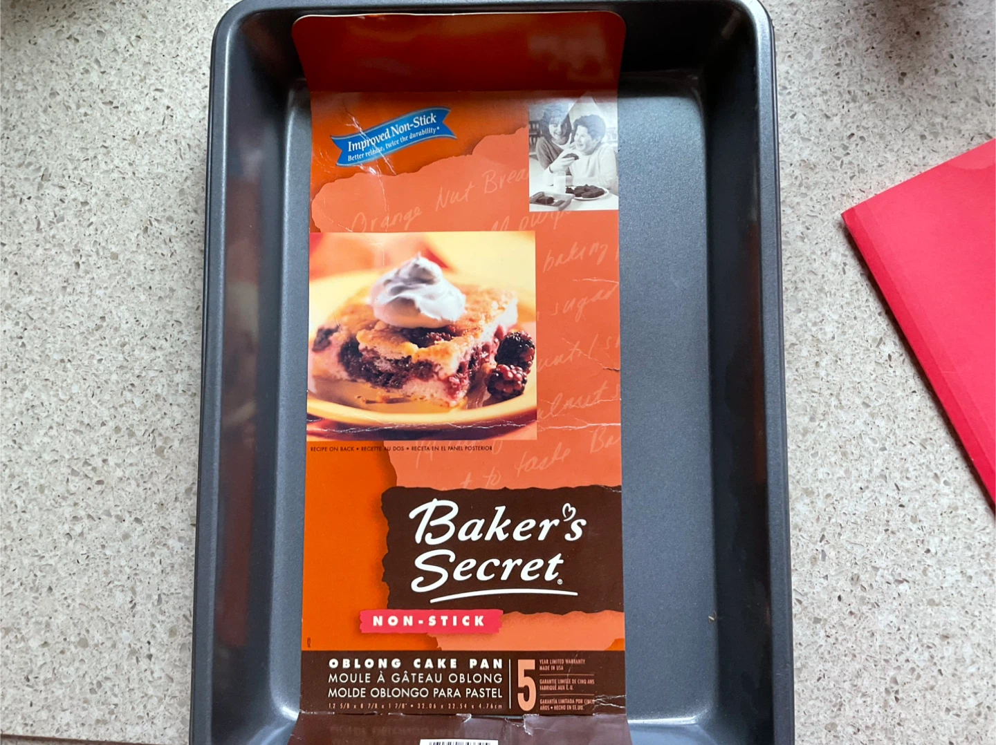 Baker's Secret Oblong Non-Stick Cake Pan