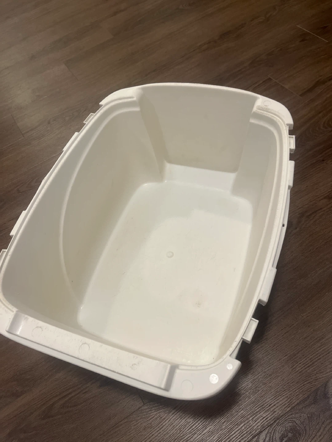 White Hooded Cat Litter Box - photo 2